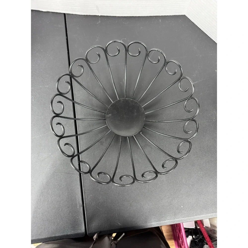 Metal‎ Fruit basket centerpiece black scroll